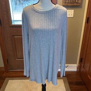 Cozy Gray Ribbed Lou & Grey Pullover Sweater.